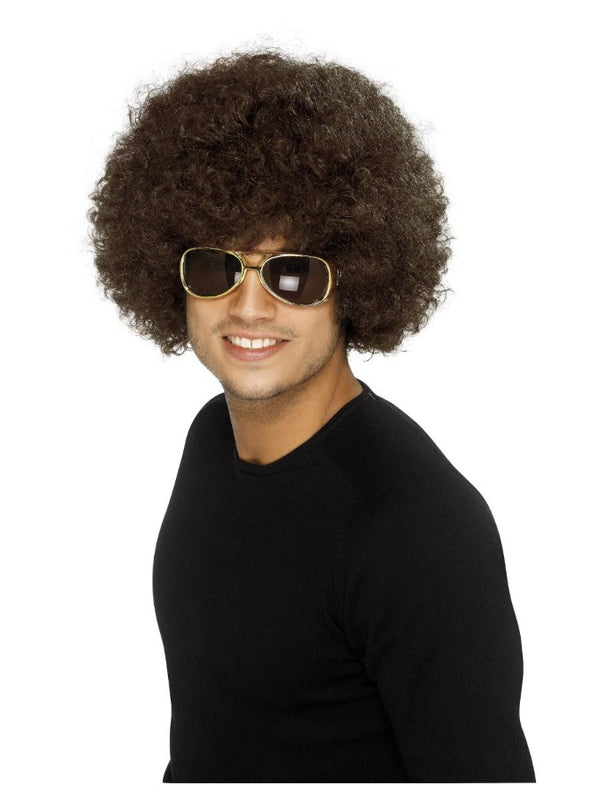 70s Funky Afro Brown Wig