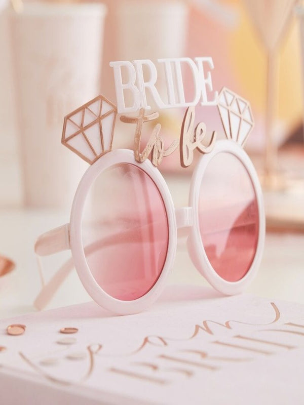 Rose Gold Bride To Be Hen Party Sunglasses