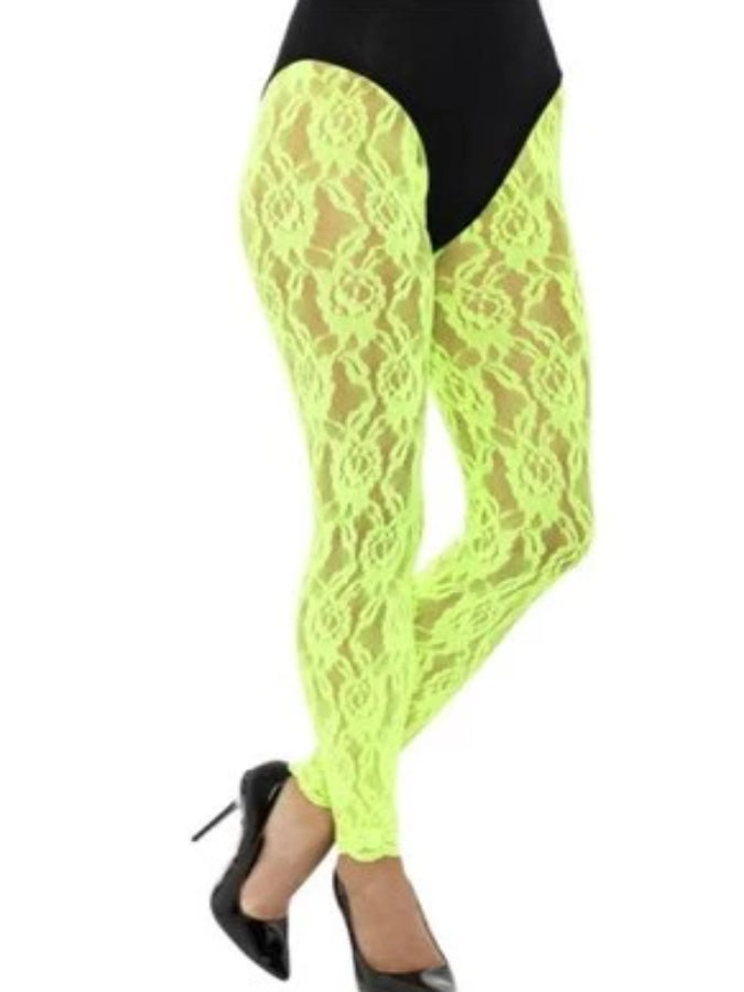 80's lace Green Leggings