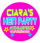 Personalised 80's Theme Hen Party Badge, Pink