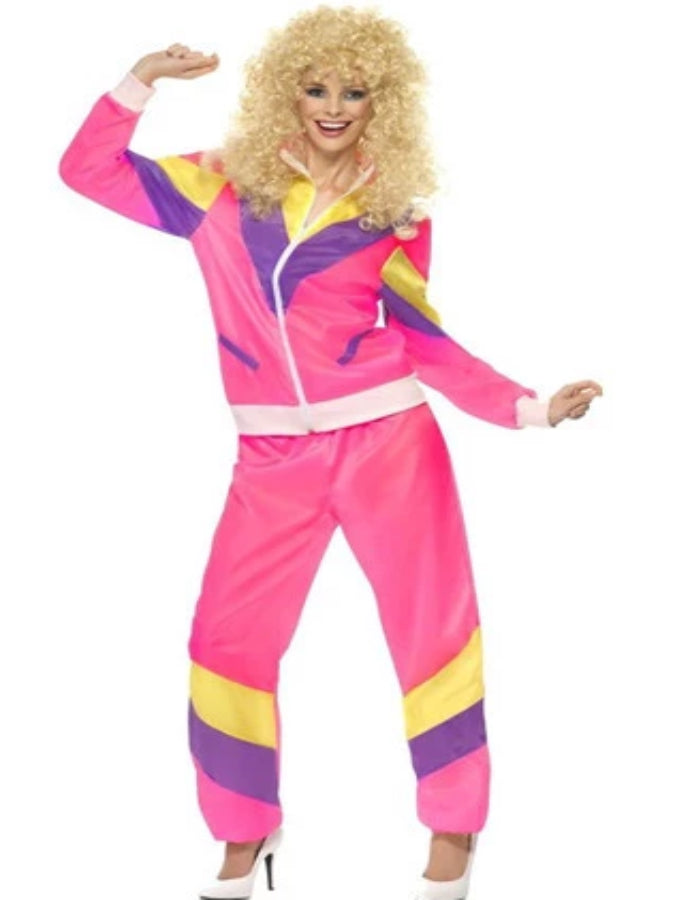 80'S Height Of Fashion Shell Suit Costume, Pink Costume