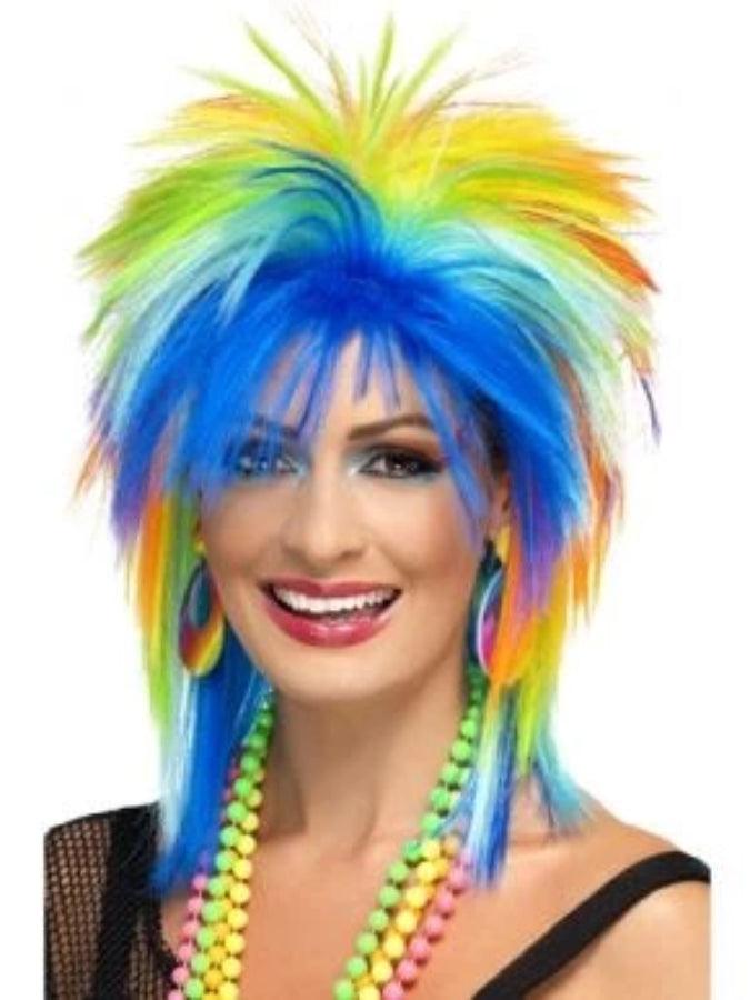 80s Rainbow Punk Wig