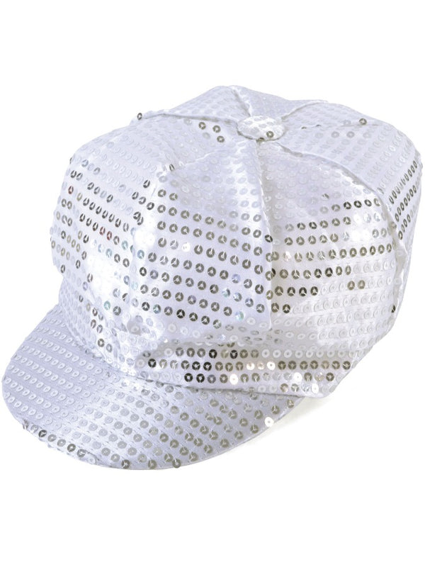 Sequin Cap 70’s Style Silver