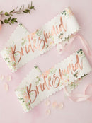 FLORAL DESIGN BRIDESMAID SASHES 2 PACK
