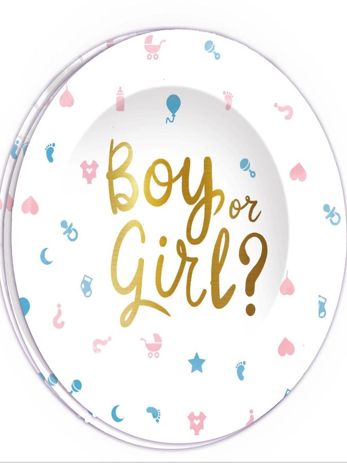 BAG 6 PLATES IT'S A BOY OR IT'S A GIRL