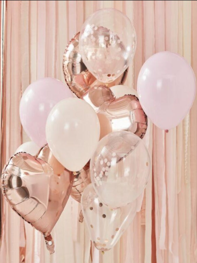 BLUSH AND ROSE GOLD BALLOONS BUNDLE