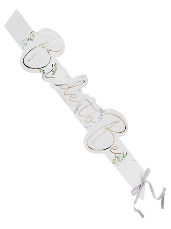 BRIDE TO BE SASH