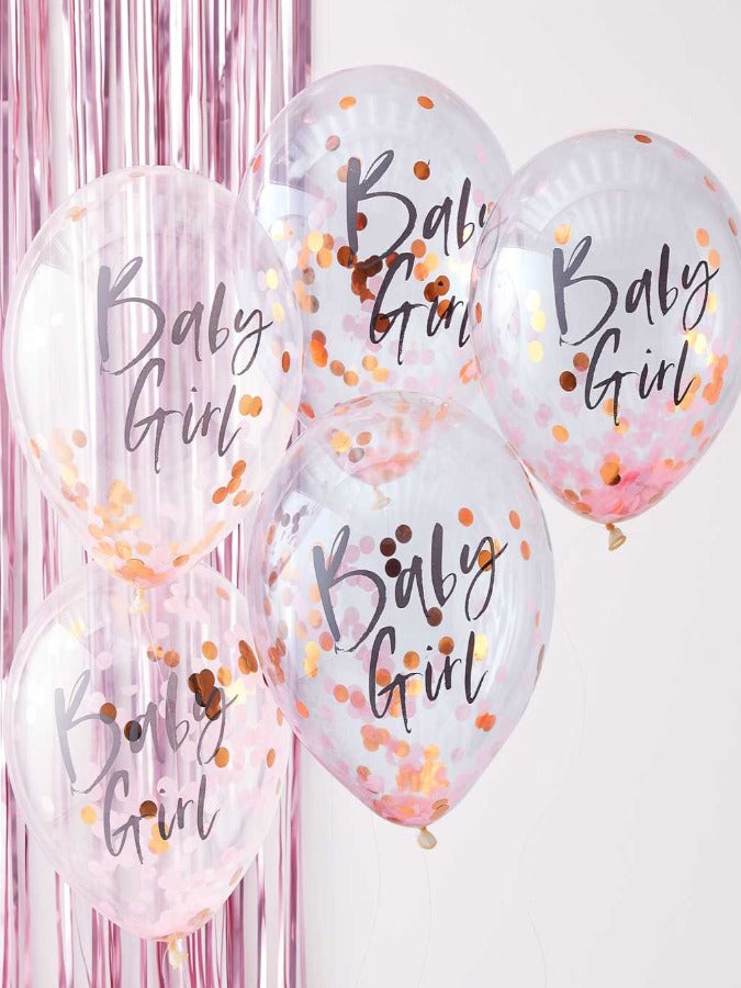 Baby Girl Pink Baby Shower Balloons