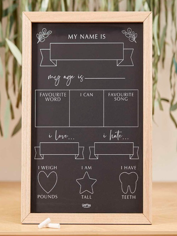 Baby Milestone Chalkboard Sign