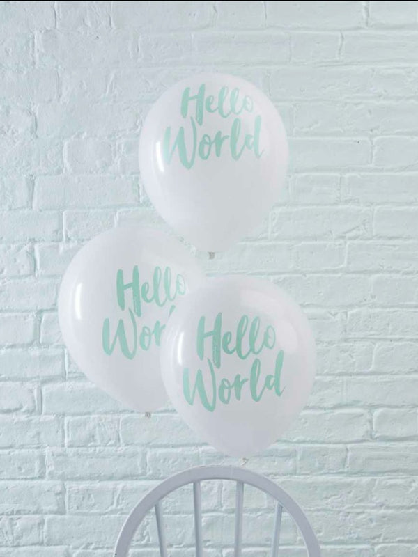 Baby Shower Hello World - Balloons