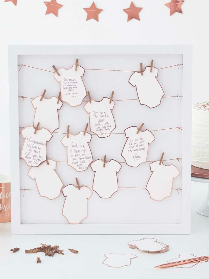 Babygrow Frame Baby Shower Guest Book Alternative