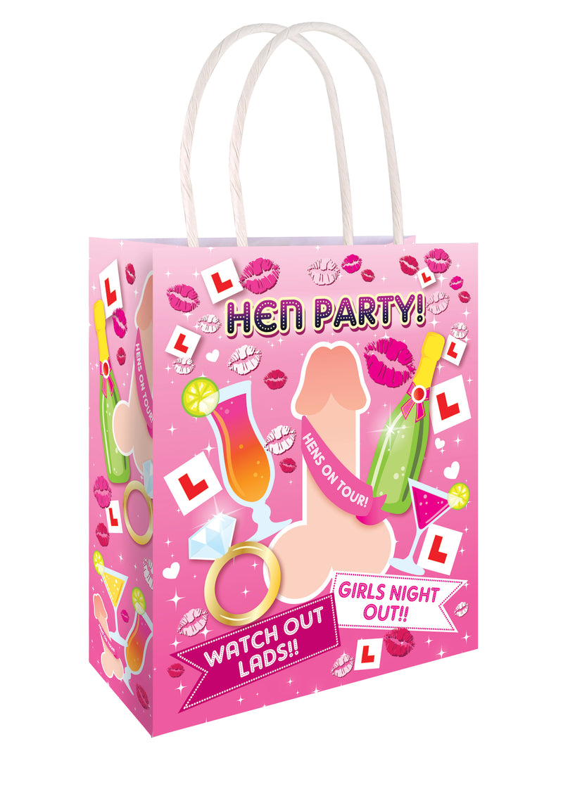Bag Hen Party Willy With handles 22x18x8cm