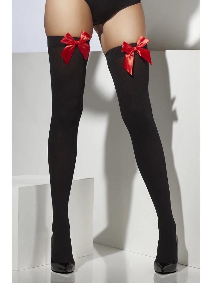 Black Stocking With Red Bow