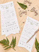 Botanical Baby Shower Advice Cards