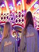 Bride Iron on Patch Pink and White