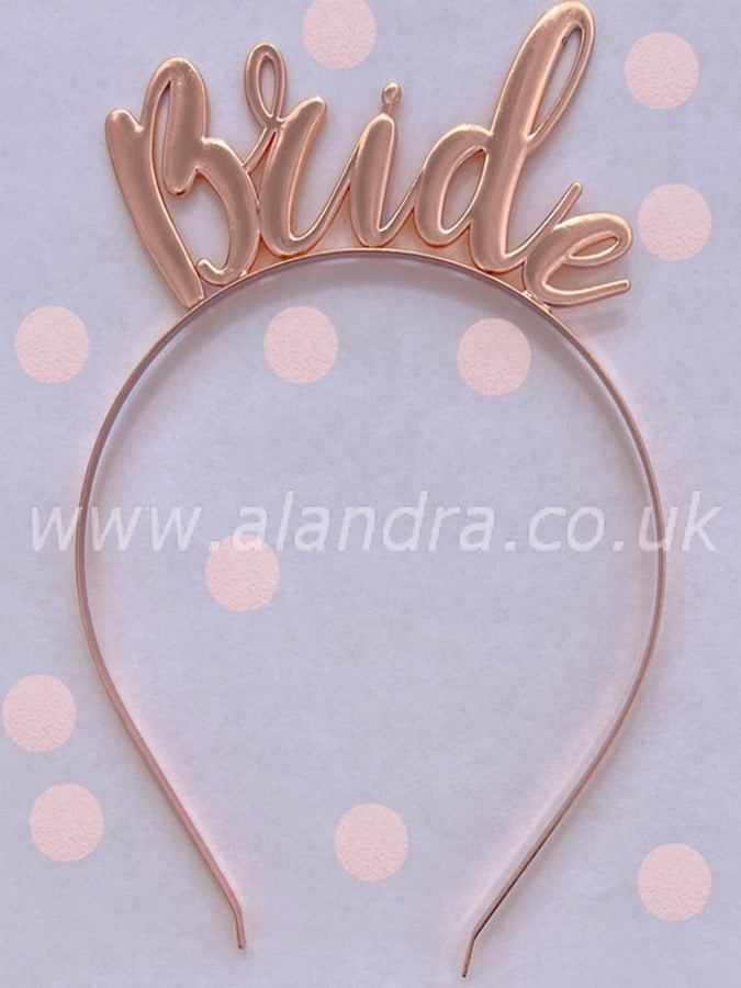 Bride Rose Gold Headband