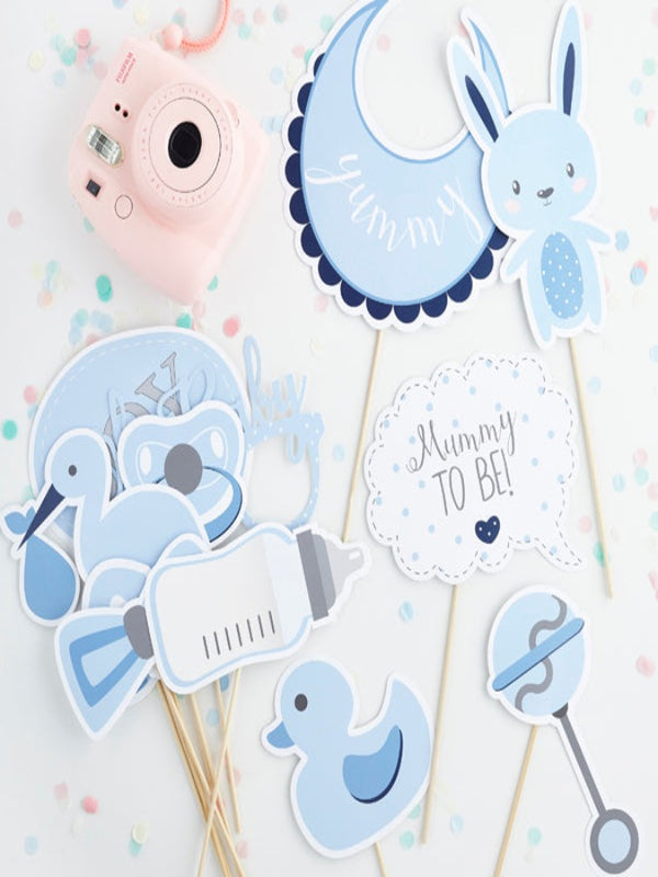 CARD BLUE PHOTO BOOTH PROPS
