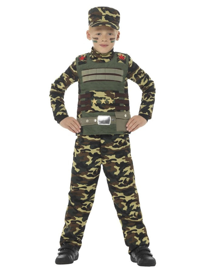 Camouflage Military Kids Costume