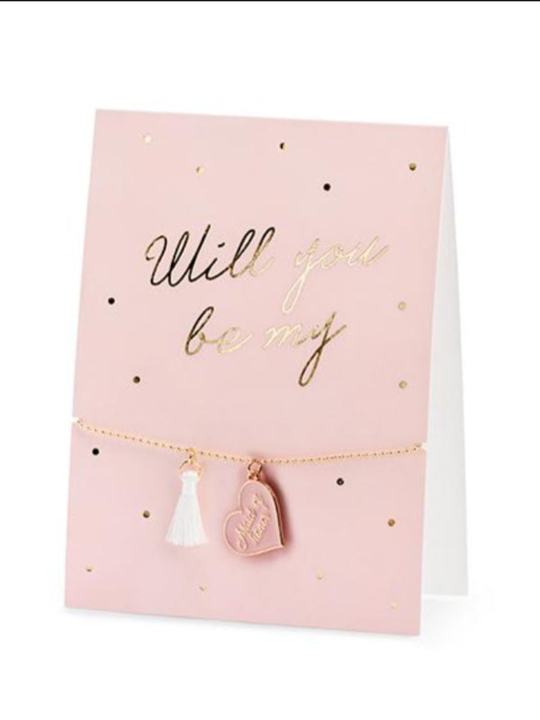 Card with bracelet Will you be my Maid of honor