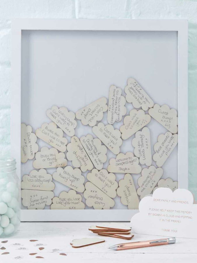 Cloud Drop Top Frame Guest Book Alternative