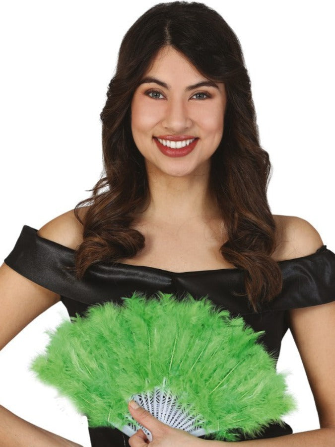 Dark Green Feather Fan