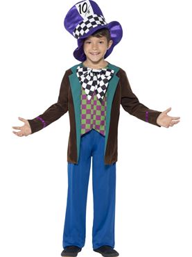 Deluxe Mad Hatter Kids Costume