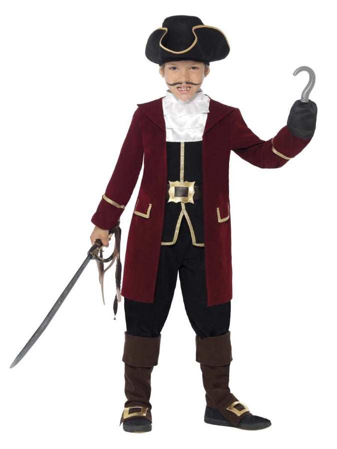 Deluxe Pirate Captain Kids Costume