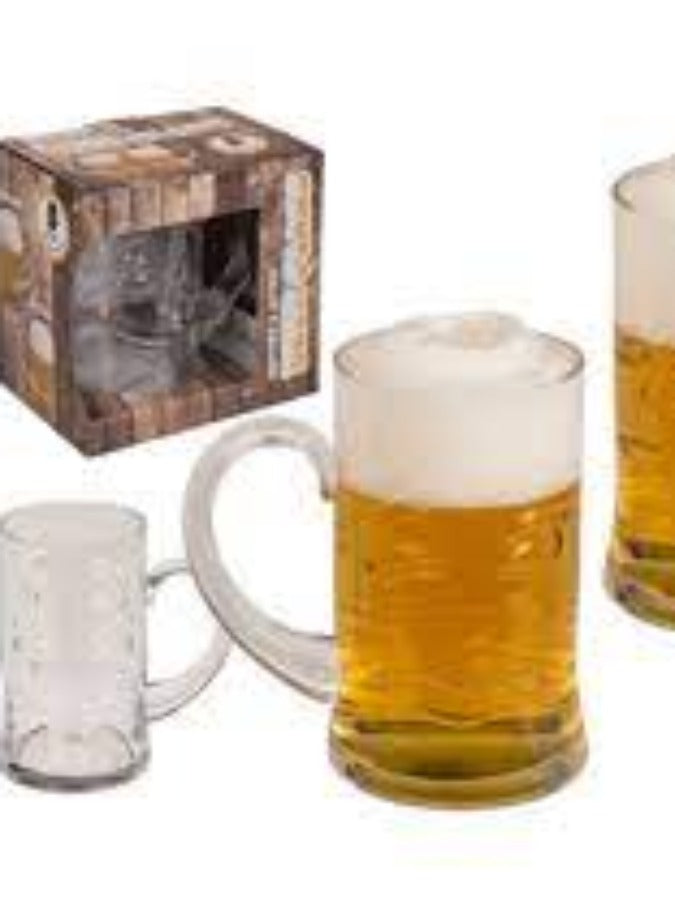 Double Sided Beer Glass, Before and After,
