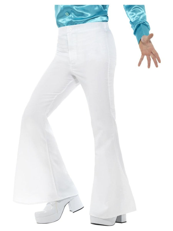 Flared Trousers, Mens, White