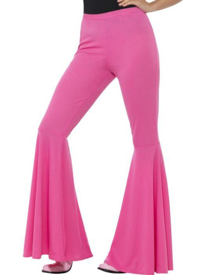 Flared Trousers, Ladies, Pink