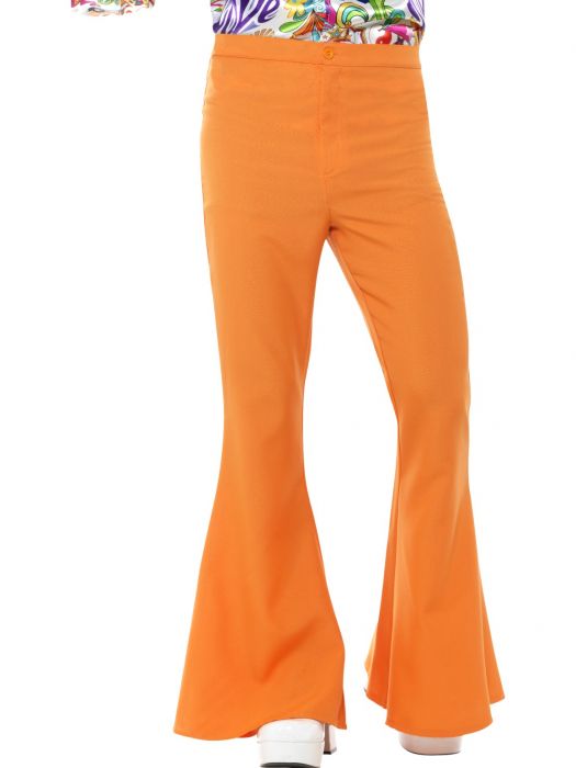 Flared Trousers, Mens, Orange