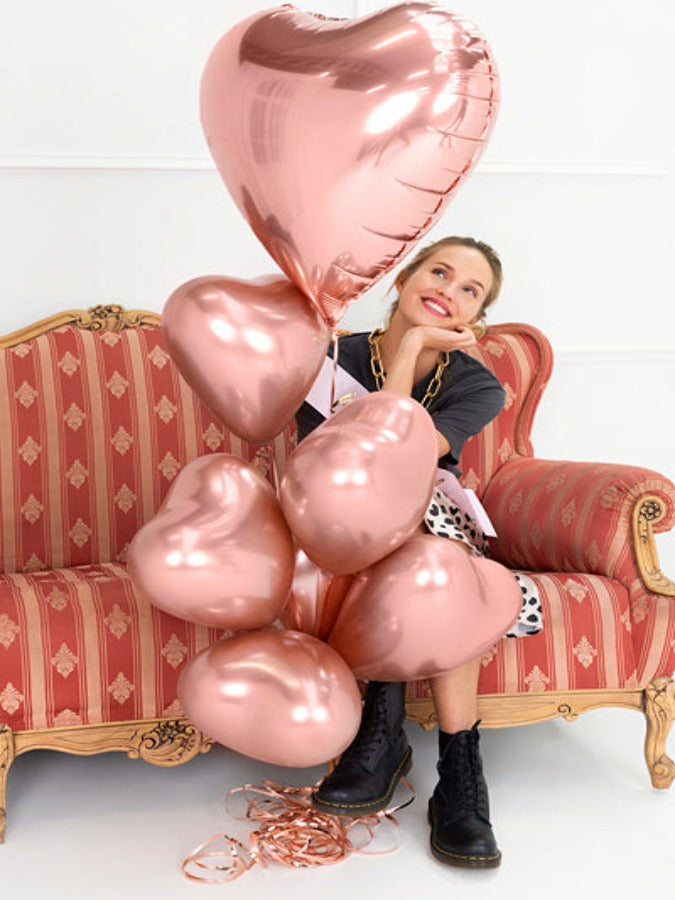 Foil Balloon Heart,Rose Gold