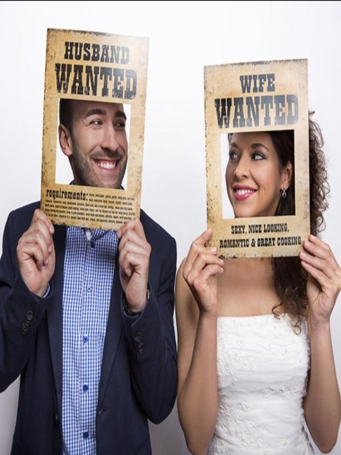 Funny boards Husband Wanted and Wife Wanted: