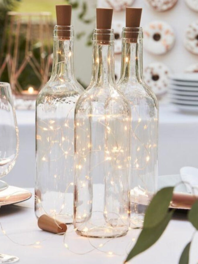 GLASS BOTTLE LED TABLE CORK LIGHTS