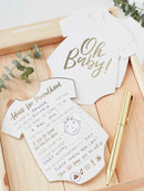 Gold Foiled Baby Shower Advice Cards