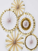 Gold Foiled Paper Fan Decorations