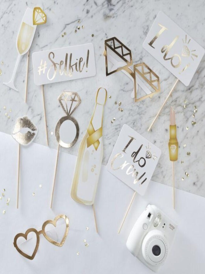 10 Photo Booth Hen Party assorted Props