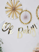 Gold Oh Baby! Baby Shower Bunting