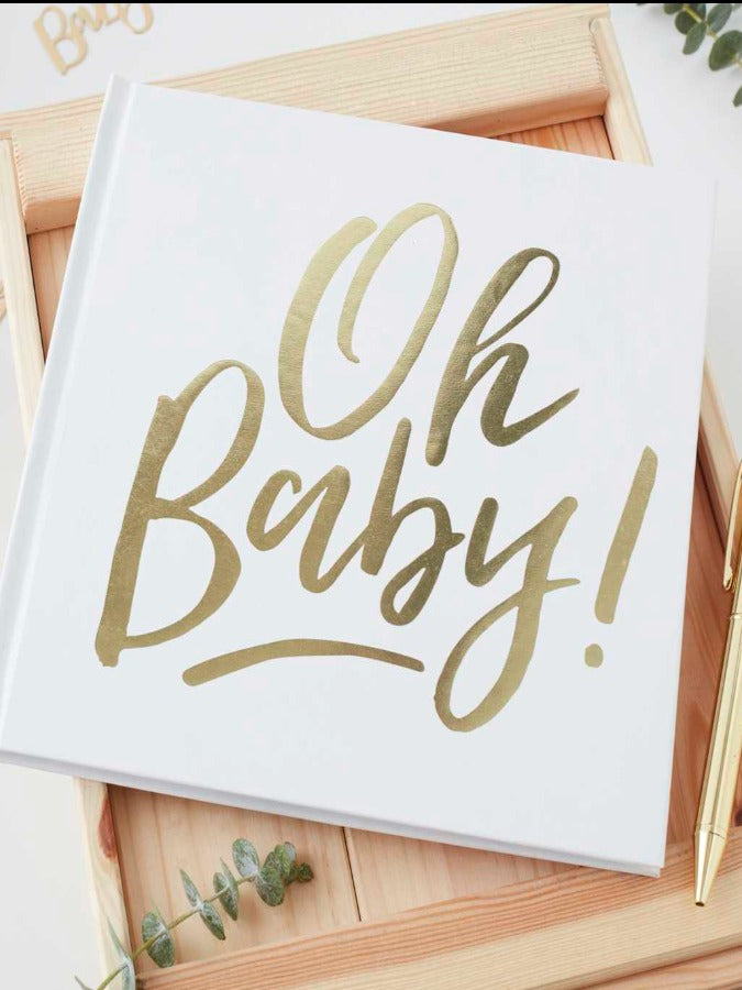 Gold Oh Baby! Shower Guest Book