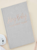 Grey Suede Baby Journal Book