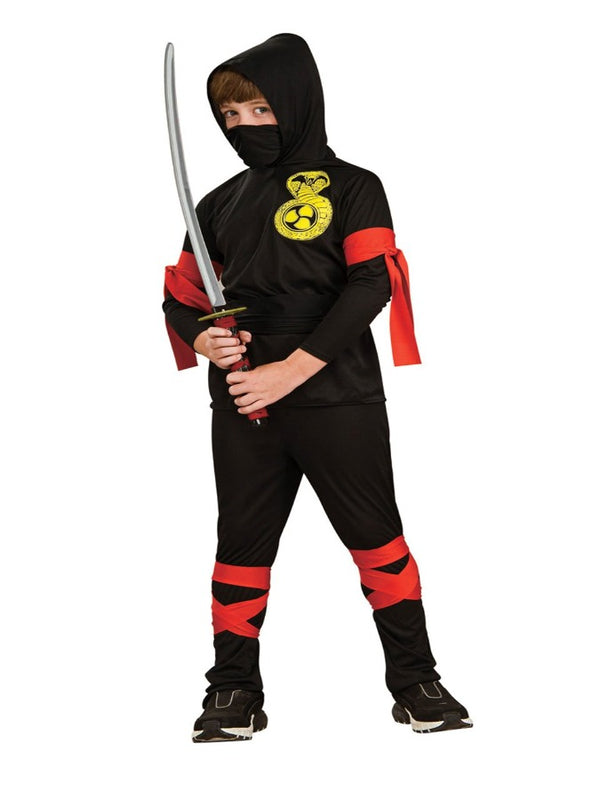 HAUNTED HOUSE BLACK NINJA  KIDS COSTUME