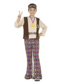 HIPPIE KIDS COSTUME, WITH TOP, ATTACHED WAISTCOAT