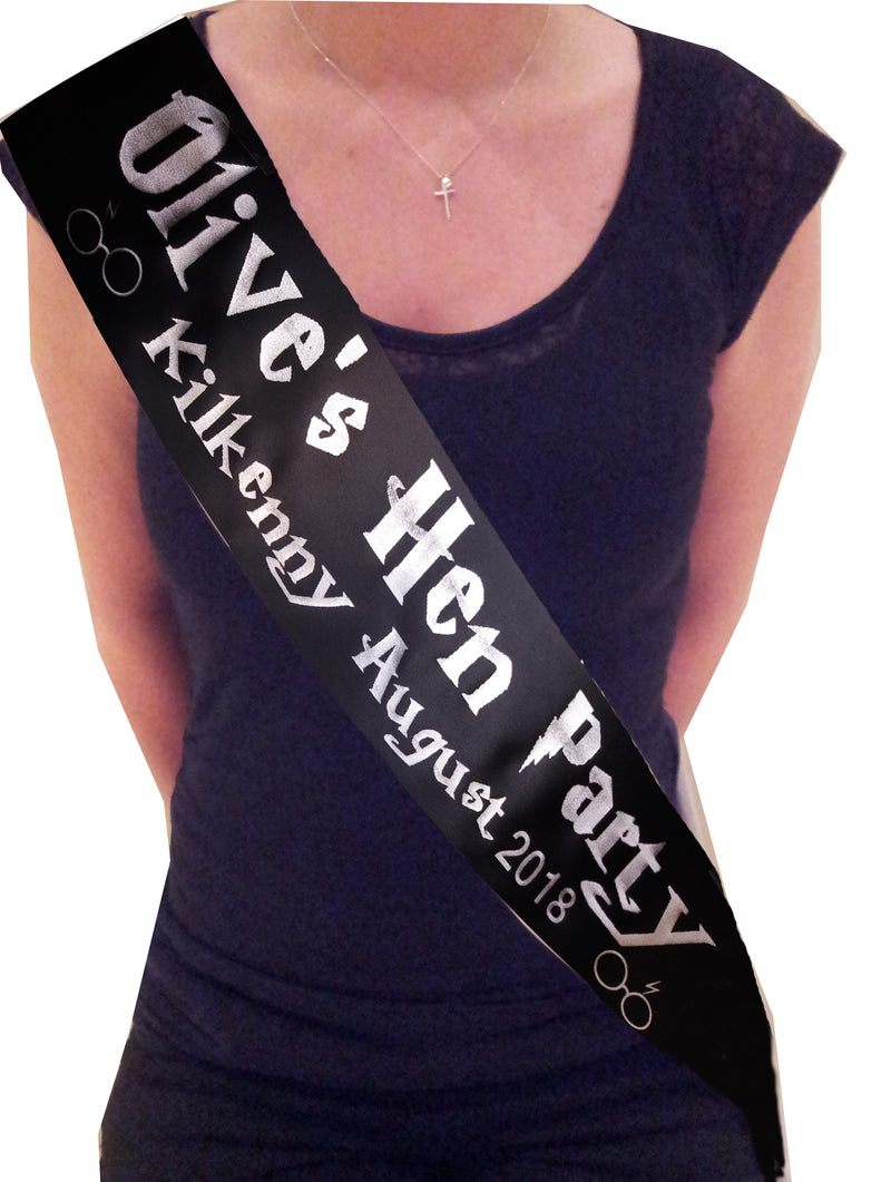 Personalised Harry Potter Theme Hen Party Sash