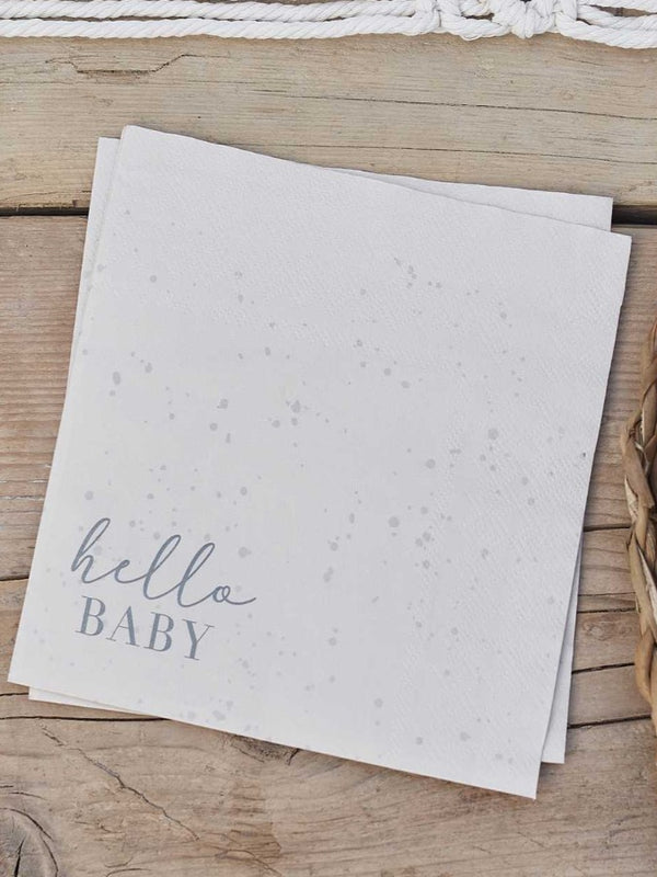 Hello Baby Neutral Baby Shower Napkins