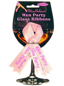 Hen Night Glass Ribbons
