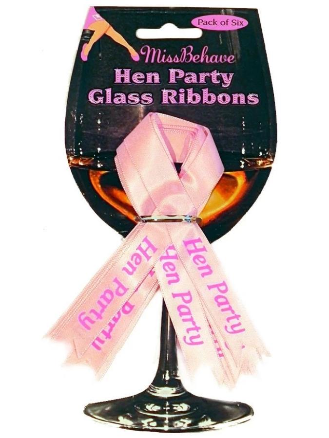 Hen Night Glass Ribbons