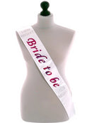 Hen Night White Bride To Be Sash