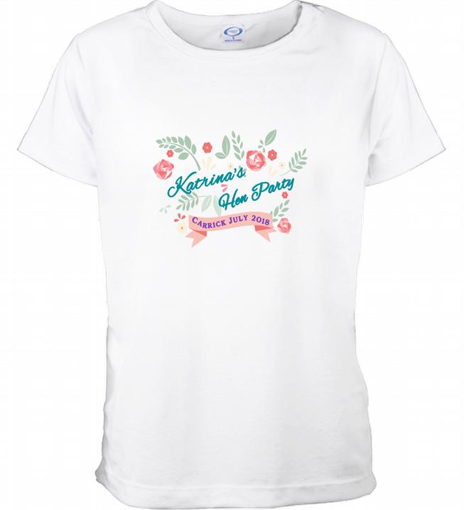 Personalised Vintage Style Hen Party TShirt