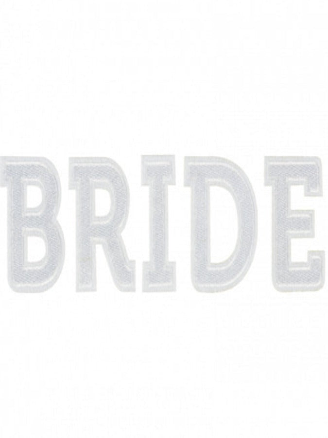 Iron on Bride patch White