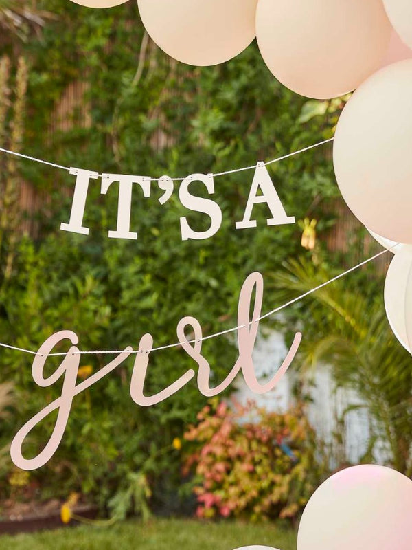 It's a Girl Baby Shower Bunting